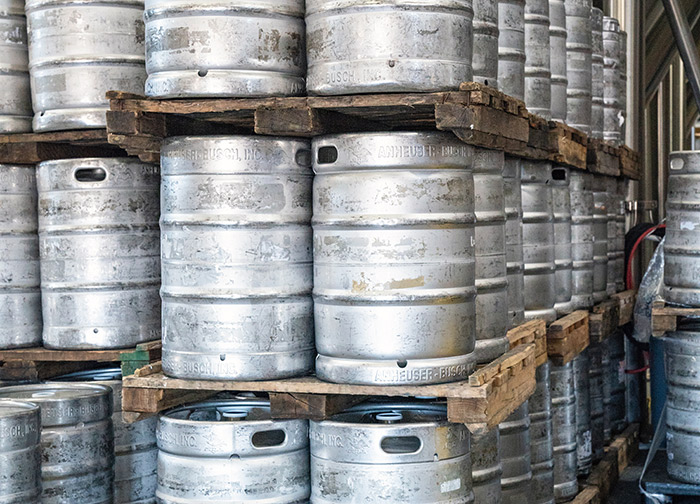Kegs in third-party distribution storage